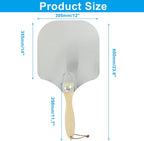 12-Inch Aluminum Pizza Paddle w/ Foldable Wood Handle