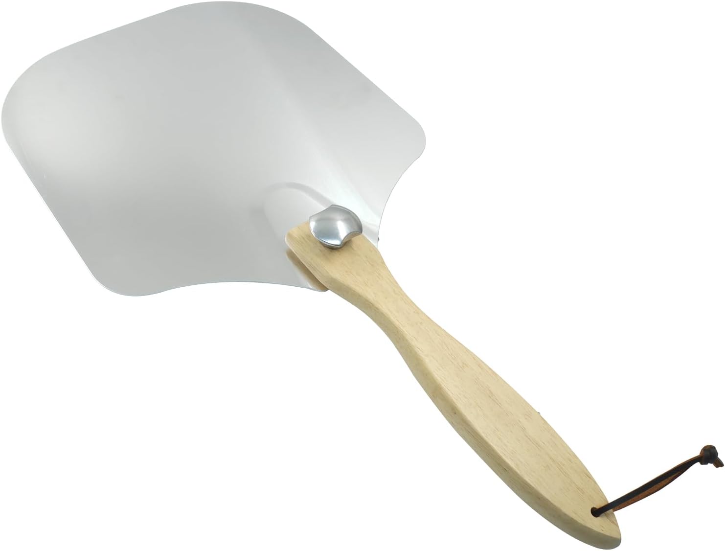 12-Inch Aluminum Pizza Paddle w/ Foldable Wood Handle