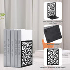 1 Pair Metal Bookends or Shelves, Tree Book Ends Decorative Bookends or Heavy Books, Book Holder or Shel, Black Unique Book Stoppers, Book Holders or Shelves Home Oice School-Right Angle