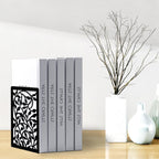1 Pair Metal Bookends or Shelves, Tree Book Ends Decorative Bookends or Heavy Books, Book Holder or Shel, Black Unique Book Stoppers, Book Holders or Shelves Home Oice School-Right Angle