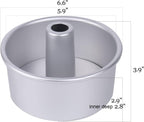 Cake Molds for Baking Bundle, 6 Inch Angel Food Cake Pan with Removable Bottom & 20Pcs Mini Tart Pans