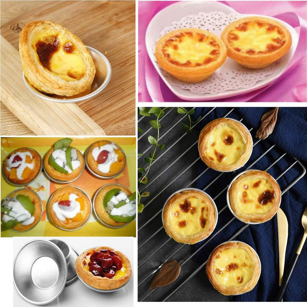Cake Molds for Baking Bundle, 6 Inch Angel Food Cake Pan with Removable Bottom & 20Pcs Mini Tart Pans