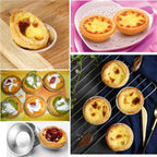 Cake Molds for Baking Bundle, 6 Inch Angel Food Cake Pan with Removable Bottom & 20Pcs Mini Tart Pans