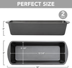 Extra Large Bread Pan, 13" x 5" Long Loa Pan, Nonstick Baking Pan, Rectangular Loa Tin, Set o 2