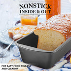 Extra Large Bread Pan, 13" x 5" Long Loa Pan, Nonstick Baking Pan, Rectangular Loa Tin, Set o 2
