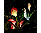 4 Pack of 16 LED Solar Garden Lights, Calla Lights, for Garden, Patio, Passage Decoration-red