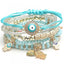1 Pcs Hand Bracelet Boho Charms Stretch Stackable Bracelet Handmade Multicolor Crystal Beaded Lucky Protection Bangles Strand Bracelet