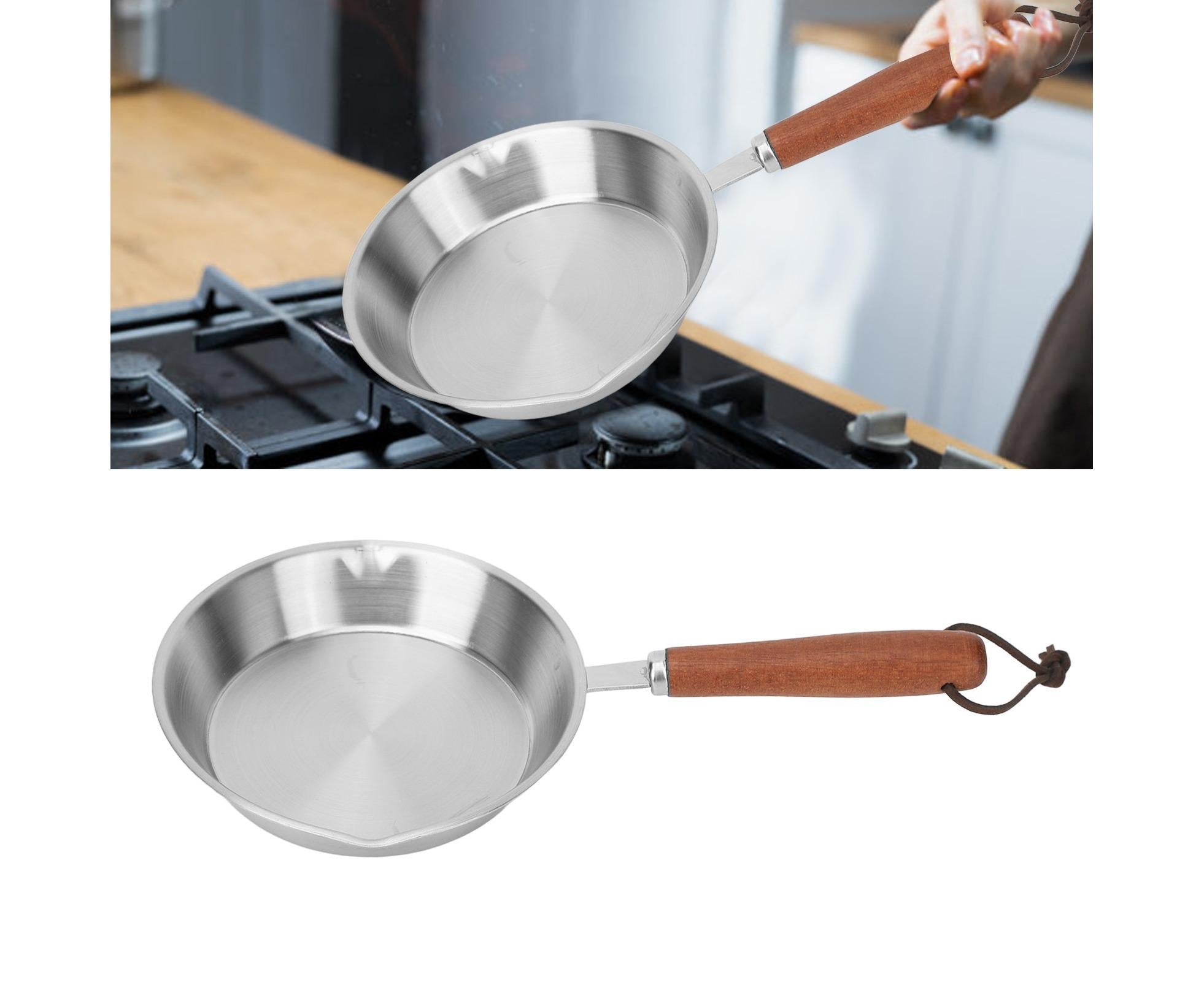 Stainless Steel Frying Pan, Non-Stick Egg Fryer for Household & Restaurant, 4.7 Inch Secondary image