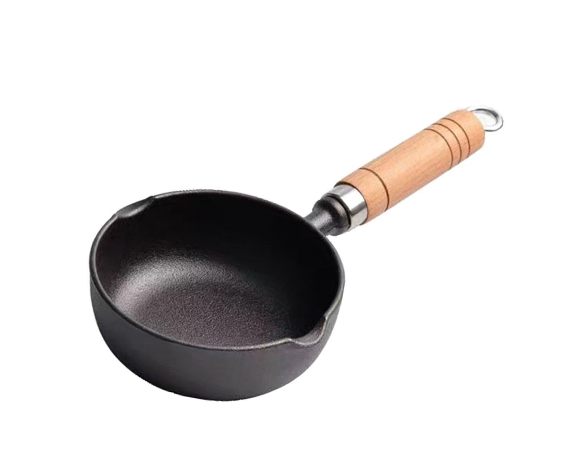Cast Iron Pot, Even Heating Multifunctional Non-Stick Stir Fry Pan, 11 x 4cm