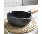 Cast Iron Pot, Even Heating Multifunctional Non-Stick Stir Fry Pan, 11 x 4cm