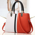 Women's PU Leather Tote Bag Large Capacity Waterproof Handbag