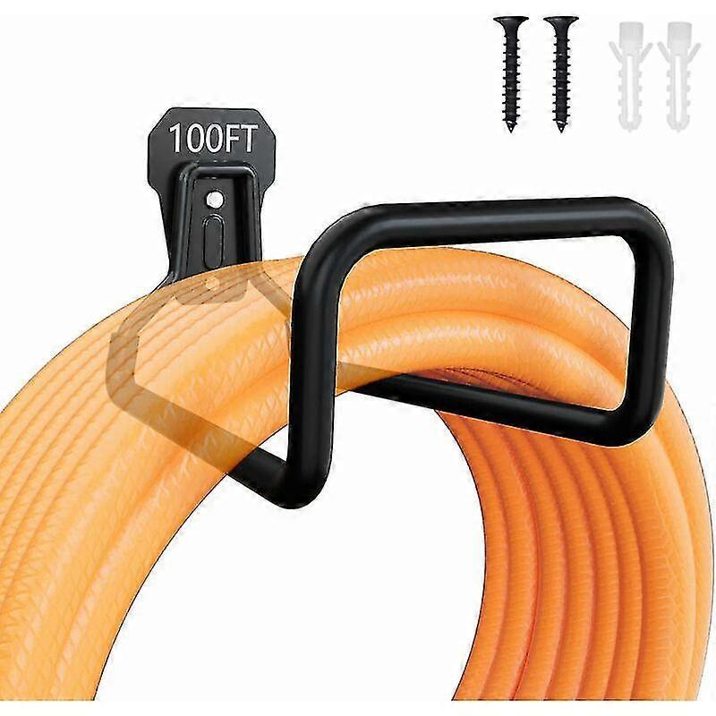 Heavy Duty Garden Hose Holder - Wall Mount Metal Hose Hook with Screws for Hose Main image