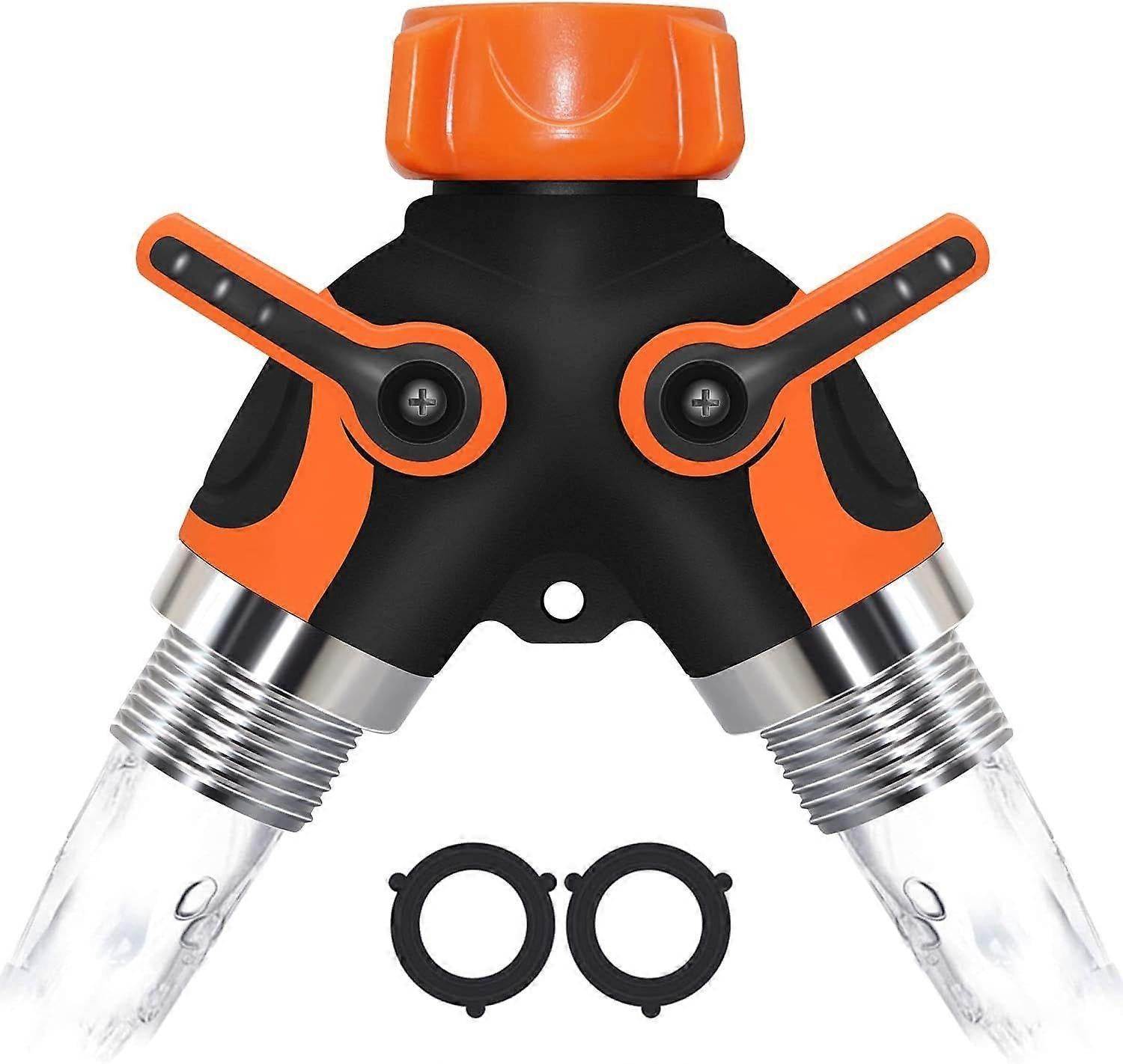 2-Way Garden Hose Splitter - Brass Hose Valve Splitter for Outdoor Watering System Main image