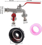 Garden Hose Faucet Adapter - Dual Outlet Tank Connector for Hose Attachment