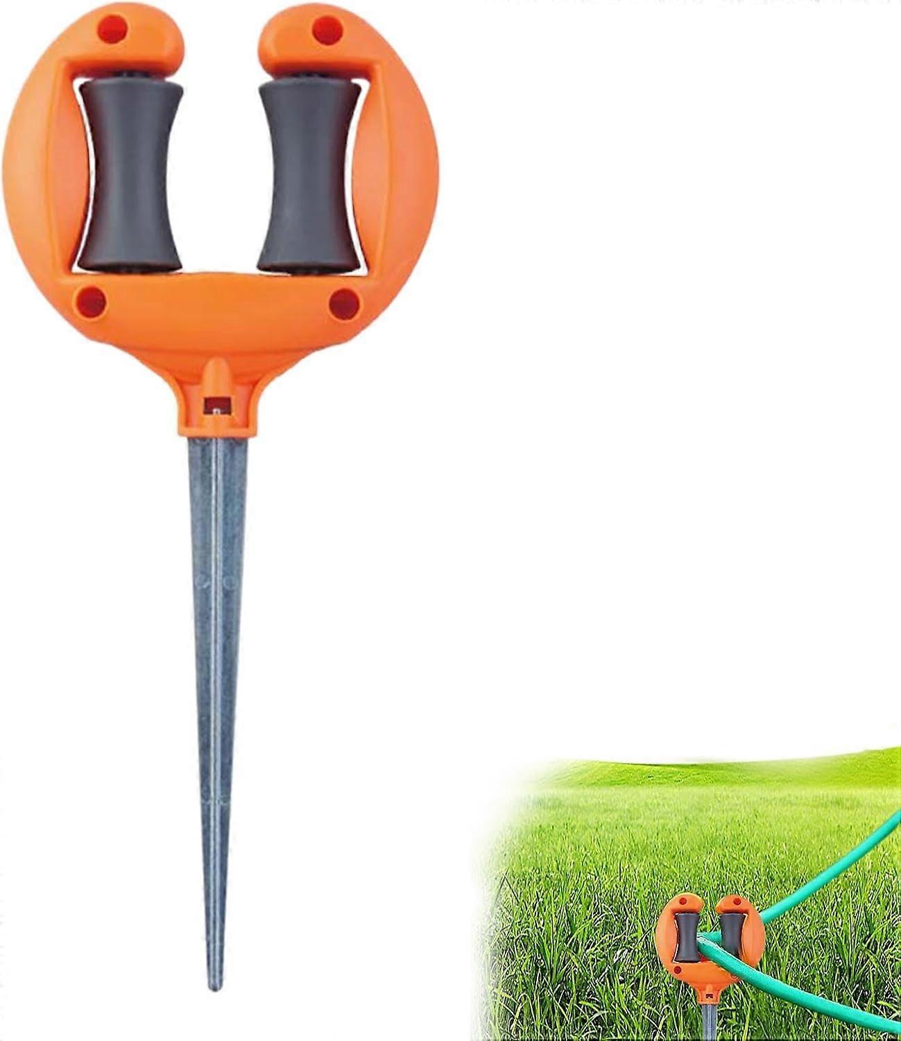 Garden Hose Guide Stakes - Metal Spiked Stakes to Prevent Hose Damage, Decorative Design Main image