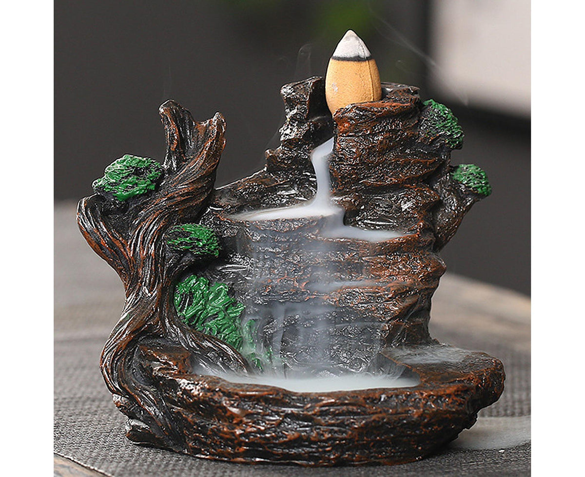 Resin Mountains Rivers Incense Burners Holder Censer Aromatherapy Home Decor- 6
