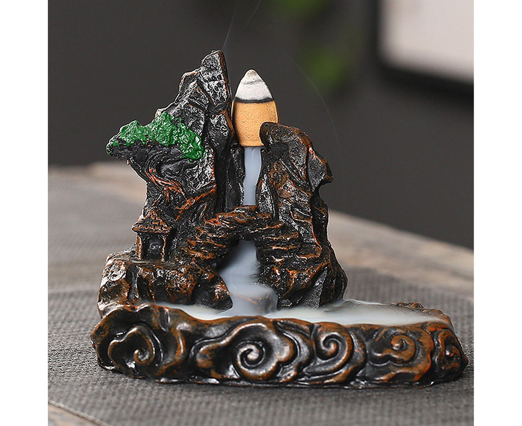 Resin Mountains Rivers Incense Burners Holder Censer Aromatherapy Home Decor- 6