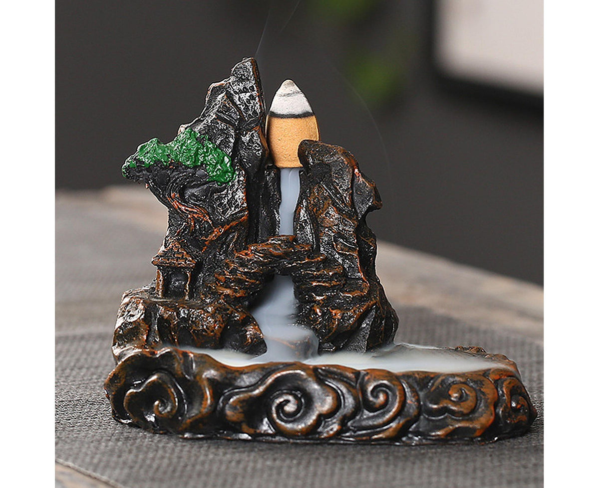 Resin Mountains Rivers Incense Burners Holder Censer Aromatherapy Home Decor- 6