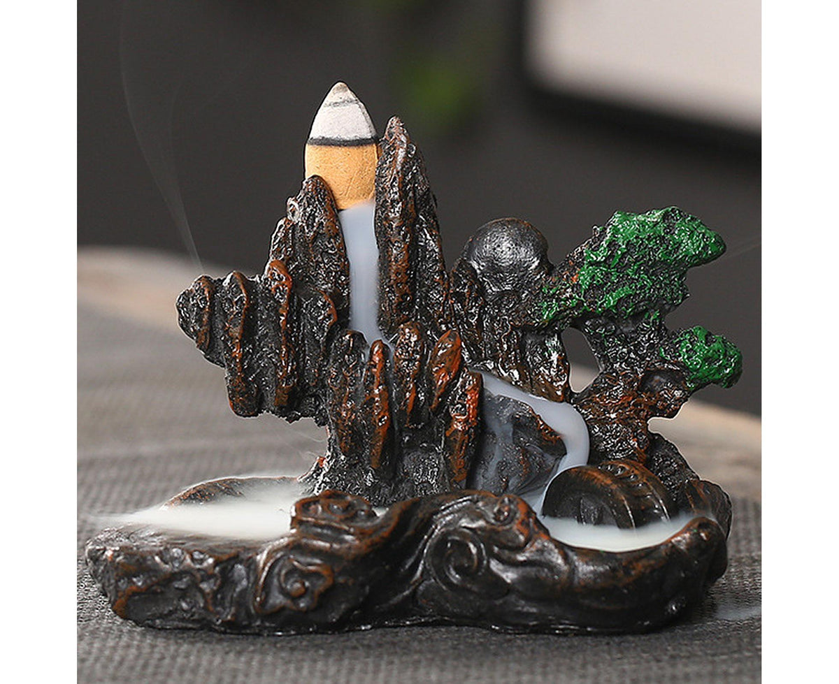 Resin Mountains Rivers Incense Burners Holder Censer Aromatherapy Home Decor- 6