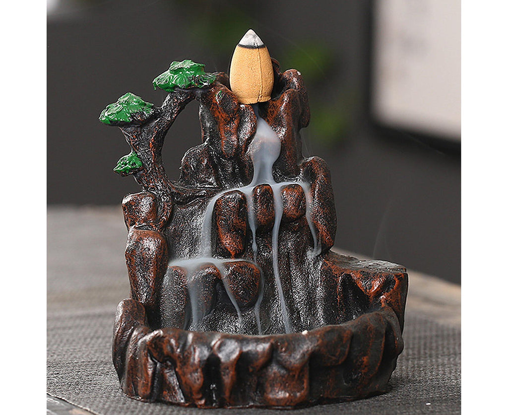 Resin Mountains Rivers Incense Burners Holder Censer Aromatherapy Home Decor- 6