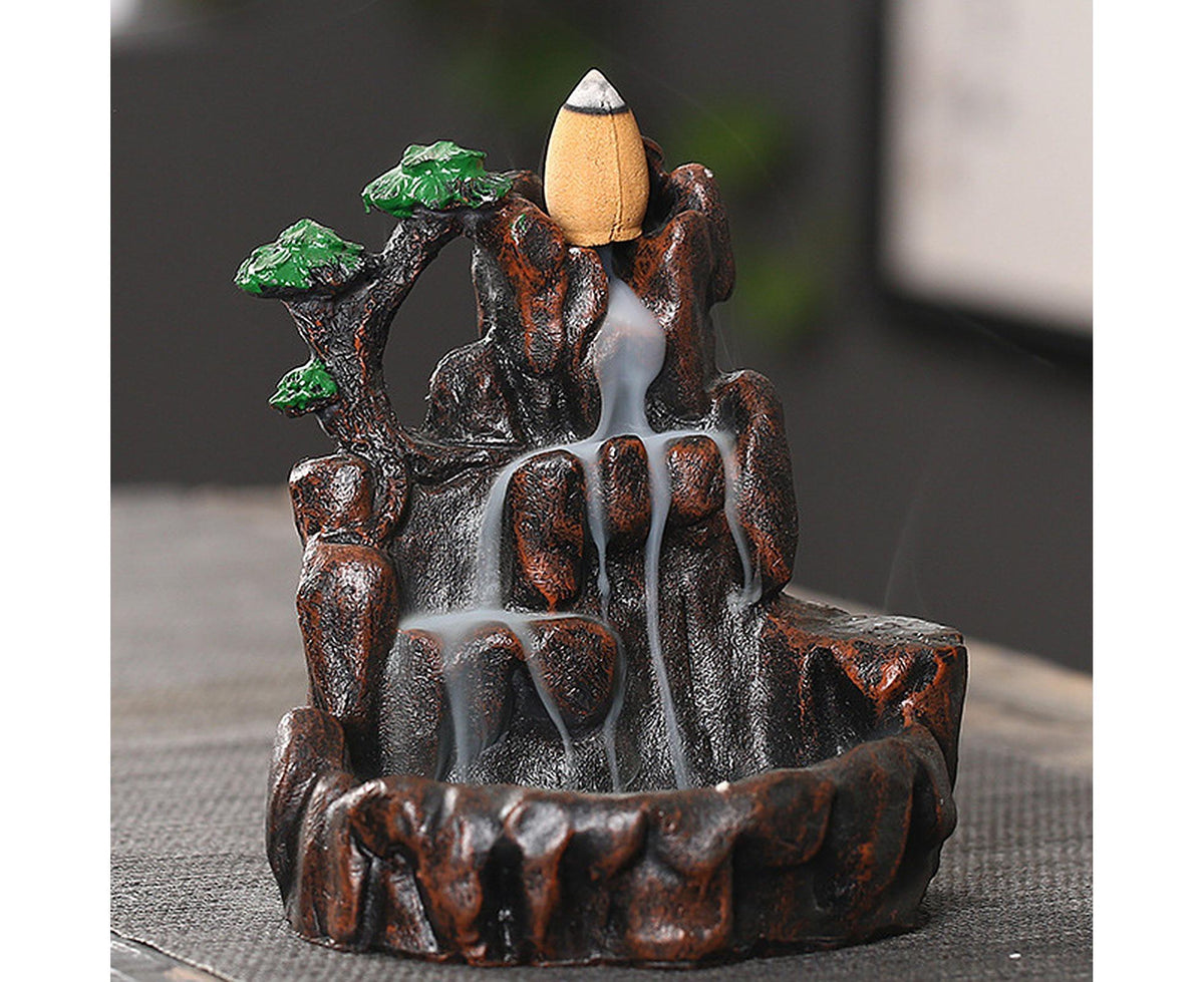 Resin Mountains Rivers Incense Burners Holder Censer Aromatherapy Home Decor- 6