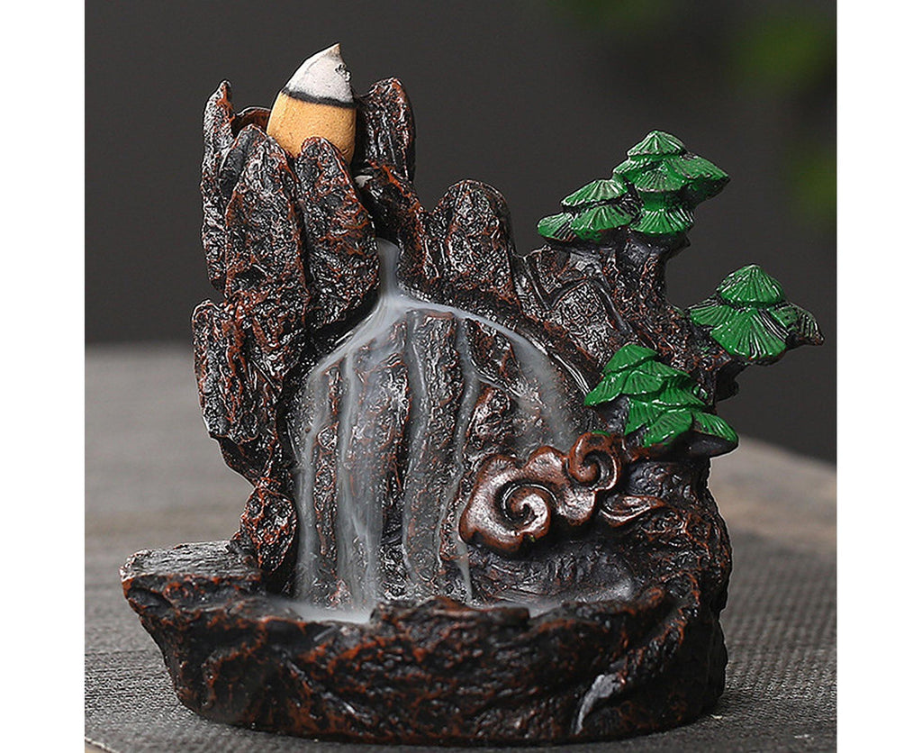 Resin Mountains Rivers Incense Burners Holder Censer Aromatherapy Home Decor- 6