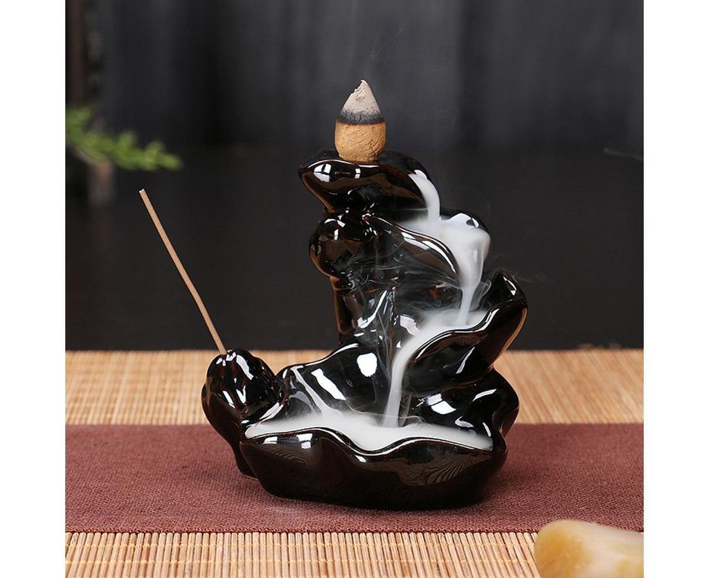 Ceramic Waterfall Backflow Incense Burners Holder Censer Diffuser Home Decor-2#