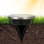 10Pcs Mini Solar Ground Lights Outdoor Pathway Decorative Lights for Yard Garden Decor White Light