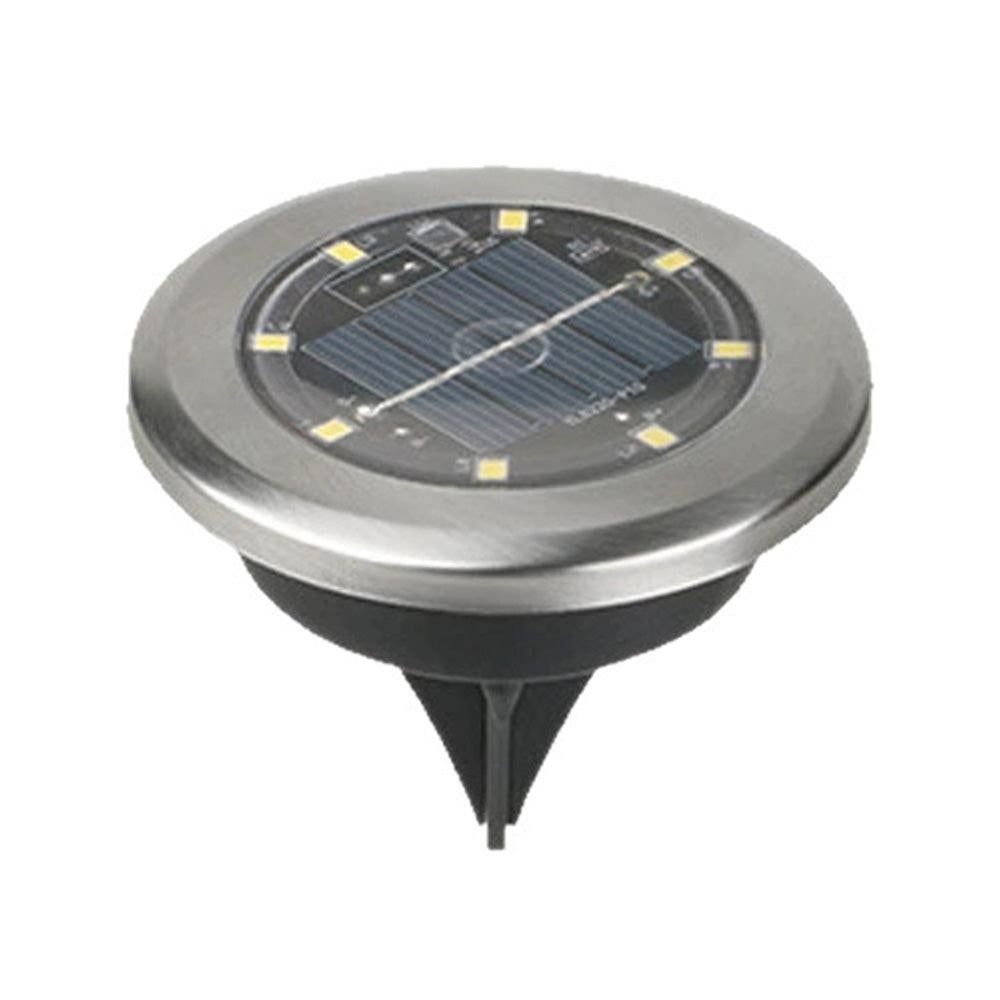 10Pcs Mini Solar Ground Lights Outdoor Pathway Decorative Lights for Yard Garden Decor White Light