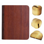 Foldable LED Book Lamp USB Rechargeable Creative Table Lamp Brown