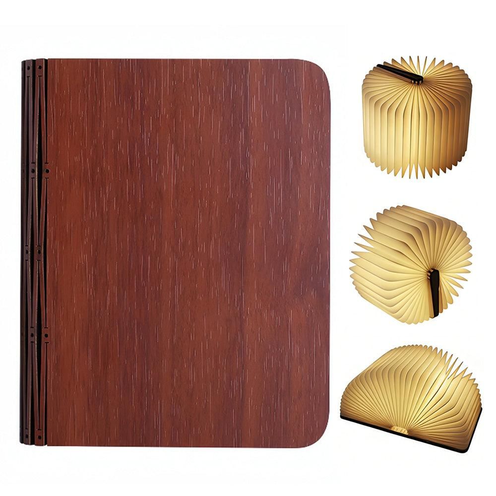 Foldable LED Book Lamp USB Rechargeable Creative Table Lamp Brown