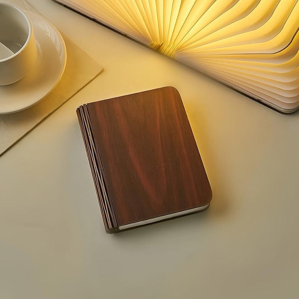 Foldable LED Book Lamp USB Rechargeable Creative Table Lamp Brown