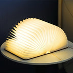 Foldable LED Book Lamp USB Rechargeable Creative Table Lamp Beige