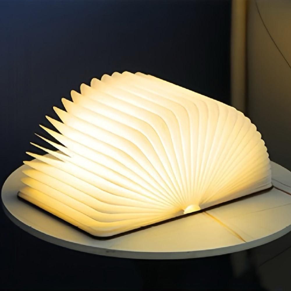 Foldable LED Book Lamp USB Rechargeable Creative Table Lamp Beige