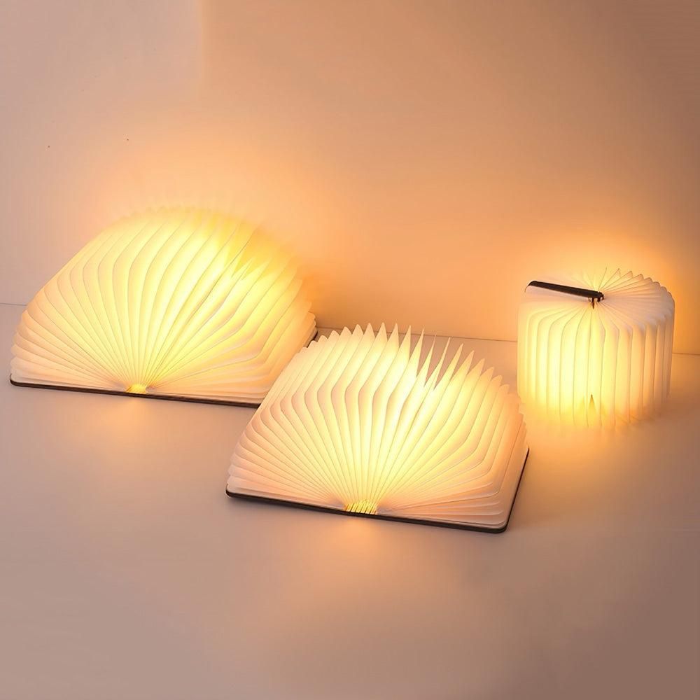 Foldable LED Book Lamp USB Rechargeable Creative Table Lamp Beige