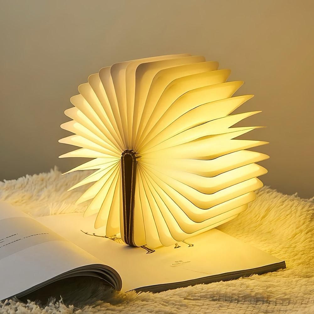 Foldable LED Book Lamp USB Rechargeable Creative Table Lamp Beige