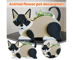Flower Pot Cat Shape PVC Plant Pot - B