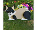 Flower Pot Cat Shape PVC Plant Pot - B