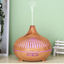 (2-Pack) 550ml Wood-Grain Ultrasonic Aroma Diffuser and Humidifier with 7-Color LED Night Light and Timer for the Bedroom – Light Wood
