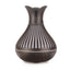 Wood Grain Flower Vase Diffuser and Humidifier, 7-Color LED Light, Timer, and Remote Control, 500 mL Ultrasonic Aroma Diffuser—Dark Wood