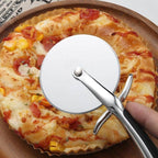 Zinc Alloy Anti-Slip Handle Pizza Cutter Wheel, Large Stainless Steel Blade for Baking Pizza Bread Slicing
