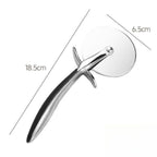 Zinc Alloy Anti-Slip Handle Pizza Cutter Wheel, Large Stainless Steel Blade for Baking Pizza Bread Slicing