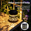 Solar-Powered Wrought Iron Sunflower-Patterned Openwork Projection Light, Courtyard and Garden Mood Light, Outdoor Waterproof Wrought Iron Garden Light, Lawn Night Light - 1-Pack