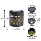 Solar-Powered Wrought Iron Sunflower-Patterned Openwork Projection Light, Courtyard and Garden Mood Light, Outdoor Waterproof Wrought Iron Garden Light, Lawn Night Light - 1-Pack