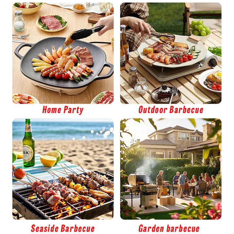 Complete Multi-Functional BBQ Tool Set, 31-Piece Deluxe BBQ Tool Set, Food-Grade Stainless Steel BBQ Tools with Wood-Grain Handles—Ideal for Home and Outdoor BBQs, Includes Portable Camping Storage Bag—Wood-Grain Finish