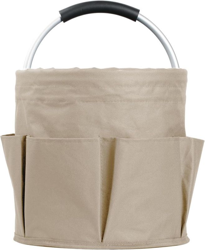 Garden Tool Organizer Bag 17L Collapsible Tool Bag Foldable Tool Organizer Outdoor Camping Portable Shower Caddy Cleaning Supply Caddy with Handle for Home Bathroom Storage Bath Wash Bag（khaki） Main image