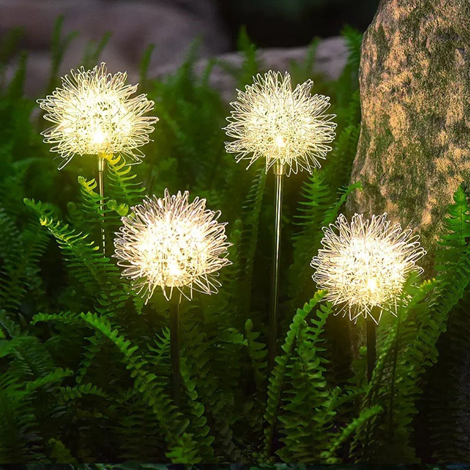 Solar Garden Light Outdoor Dandelion Garden Balcony Decoration Layout Inserted Lawn Lights