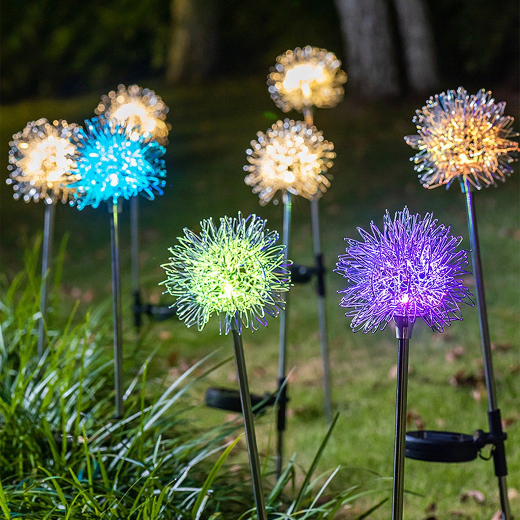 Solar Garden Light Outdoor Dandelion Garden Balcony Decoration Layout Inserted Lawn Lights