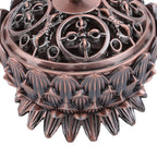 Lotus Incense Burner Zinc Alloy Cone Incense Holder Burner Small Incense Holder Ornaments for Home Decoration Brown