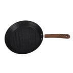 Round Grill Pan Universal Non Stick Multifunctional Flat Bottom Frying Pan for Breakfast